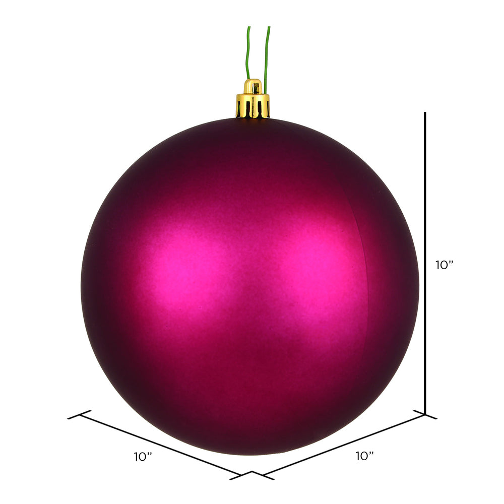 Vickerman 10" Berry Red Matte Ball Ornament