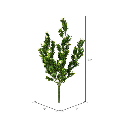 Vickerman 19" Artificial UV Coated White Small Rambling Bush.