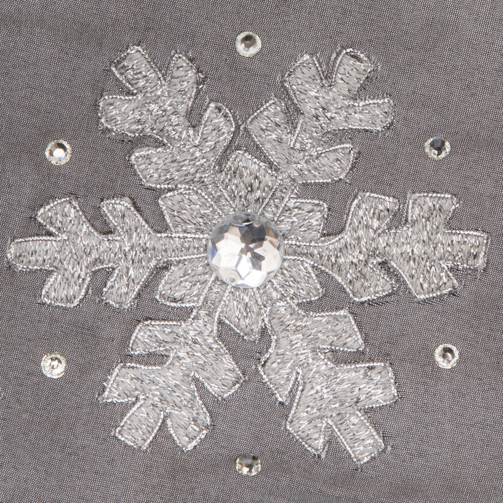 Vickerman 19" Silver Snowflake Christmas Stocking