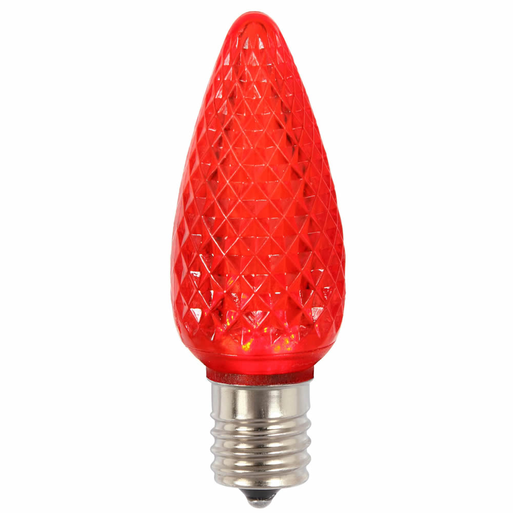 Vickerman C9 LED Red Faceted Twinkle  Replacement Bulb bag of 25