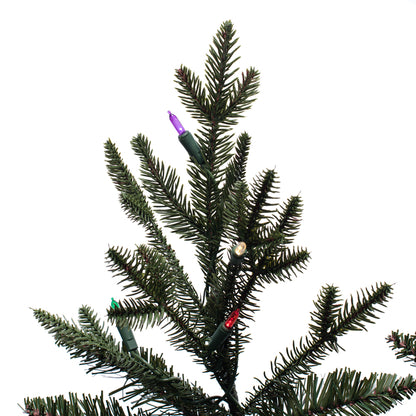 Vickerman 7.5' x 48" Kamas Fraser Fir Artificial Christmas Tree Multi-colored Dura-Lit LED lights