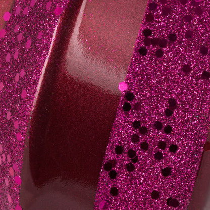 Vickerman 12" Berry Red Candy Glitter Swirl Drop Christmas Ornament