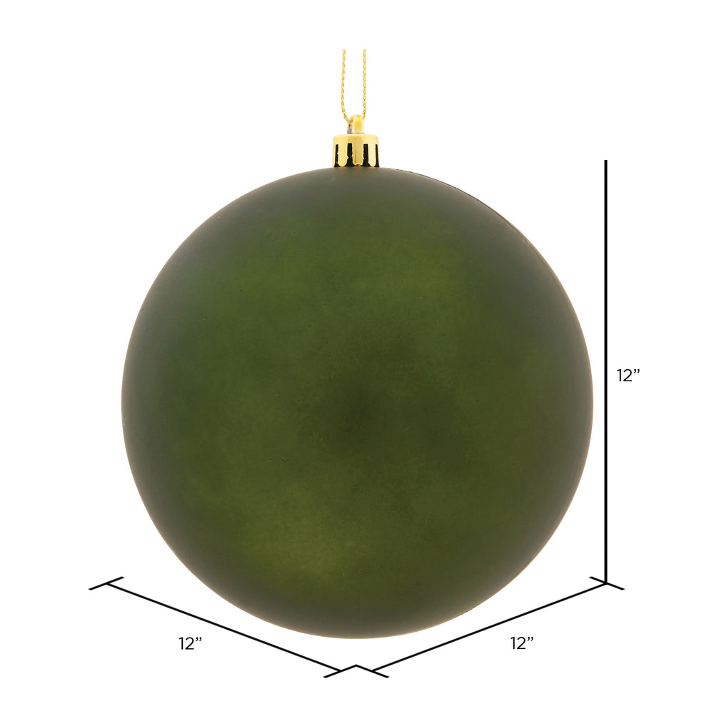 Vickerman 12" Moss Green Matte Ball Ornament