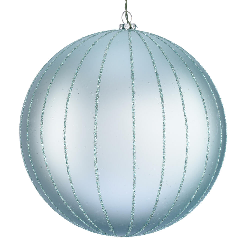 Vickerman 6" Frosty Mint Matte Glitter Ball Christmas Ornament 2 pieces per bag
