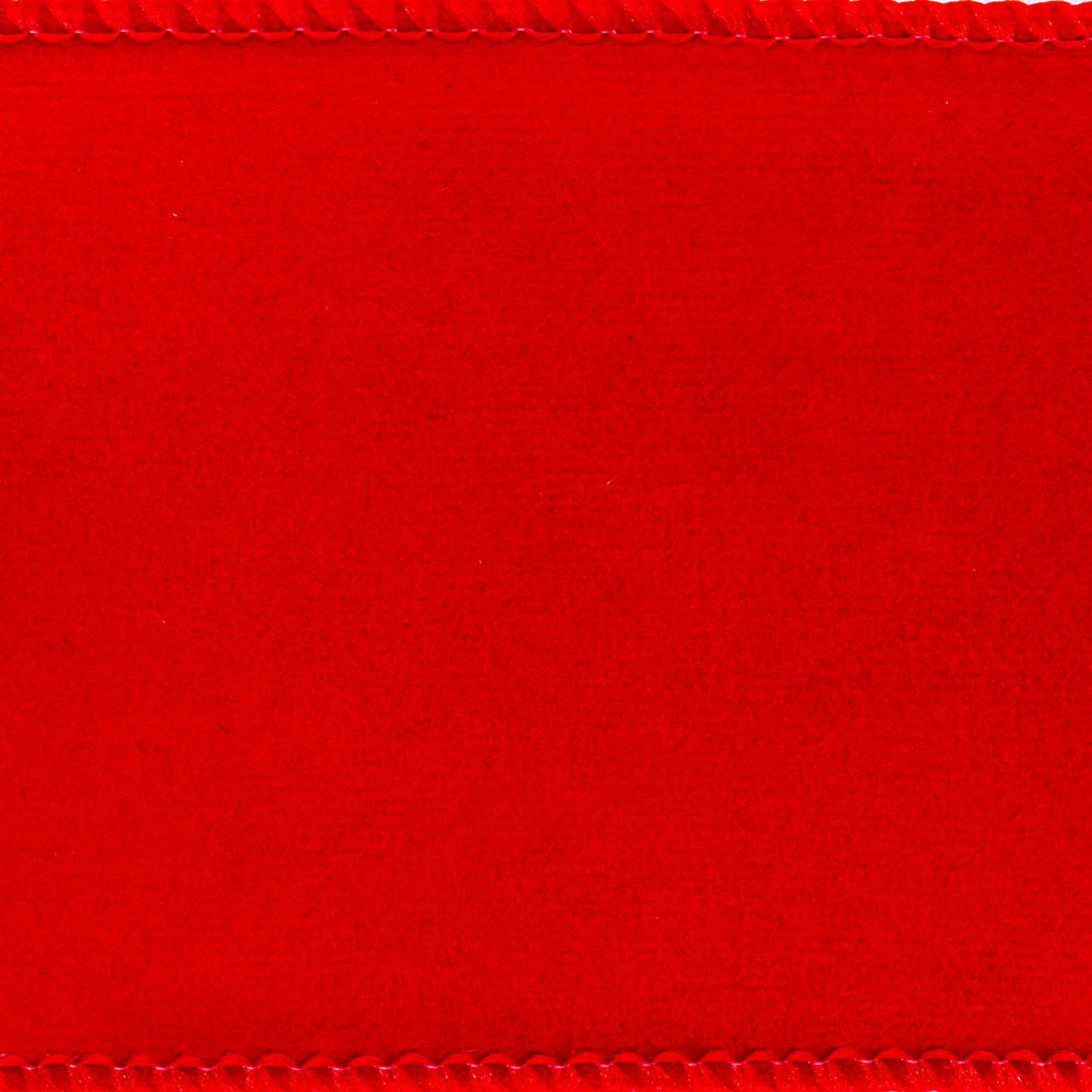 Vickerman 2.5" x 10 Yards Red Faux Suede Ribbon