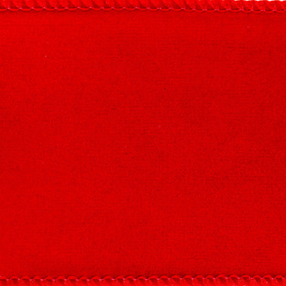 Vickerman 2.5" x 10 Yards Red Faux Suede Ribbon