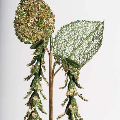 Vickerman 20" Green Pearl Hanging Lupin Artificial Christmas Spray. Includes 3 sprays per pack.