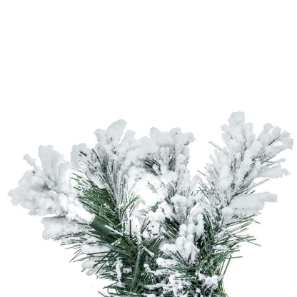 Vickerman 24" Flocked Alaskan Artificial Christmas Wreath Pure White Single Mold LED Mini Lights