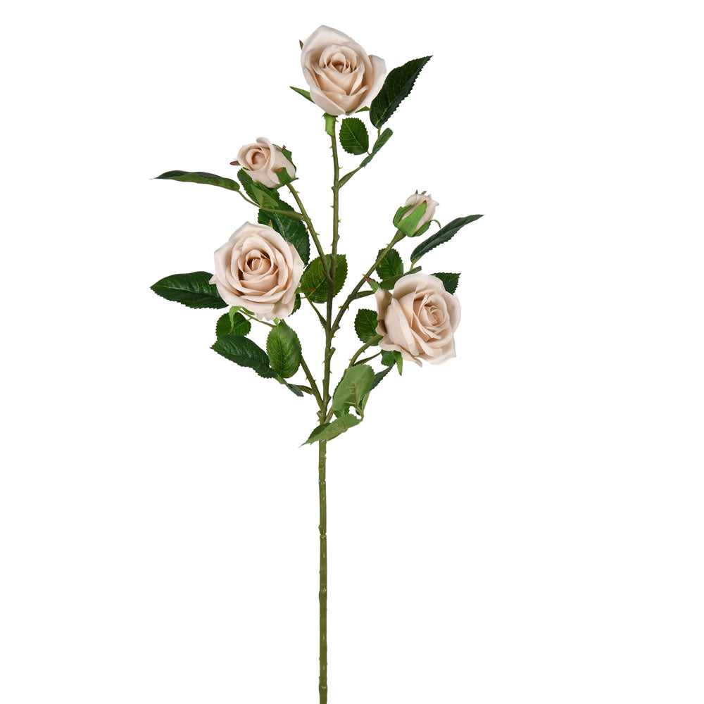 Vickerman 28'' Artificial Taupe Rose Spray. Includes 3 sprays per pack.