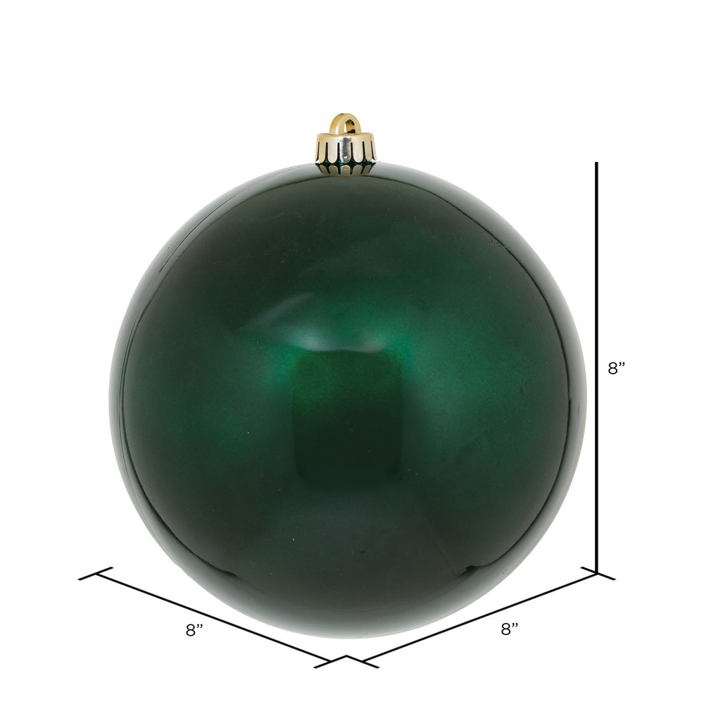 Vickerman 8" Midnight Green Candy Ball Ornament