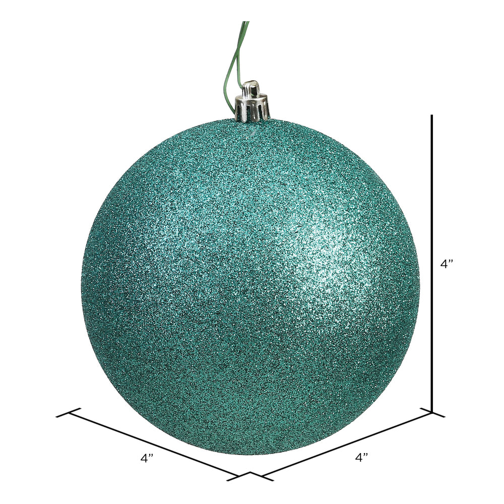 Vickerman 4" Sea Foam Glitter Ball Ornament 6 per Bag