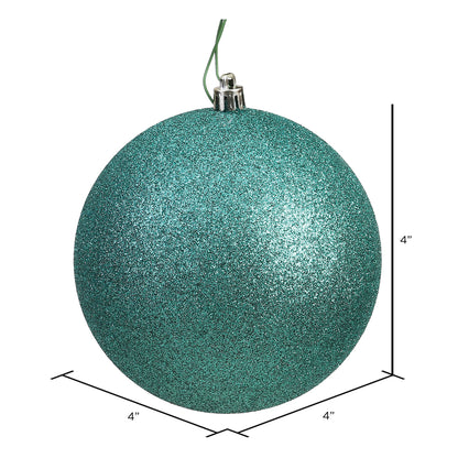 Vickerman 4" Sea Foam Glitter Ball Ornament 6 per Bag