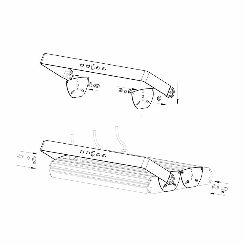 Westgate LOHB Side By Side Fixture Coupling 9 Set Of 2 ) Stainless Steel, Outdoor Lighting