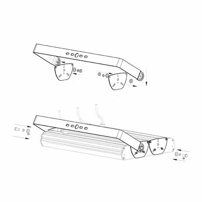 Westgate LOHB Side By Side Fixture Coupling 9 Set Of 2 ) Stainless Steel, Outdoor Lighting