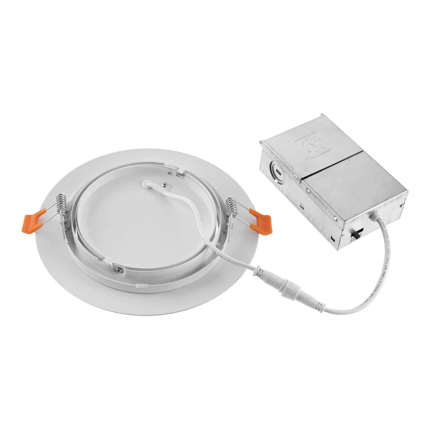 ASD Lighting LED Round Recessed Mini Panel Gimbal 3" 6W 120V Dimmable CCT Selectable 2700/3000/3500/4000/5000K White UL Energy Star 6pack