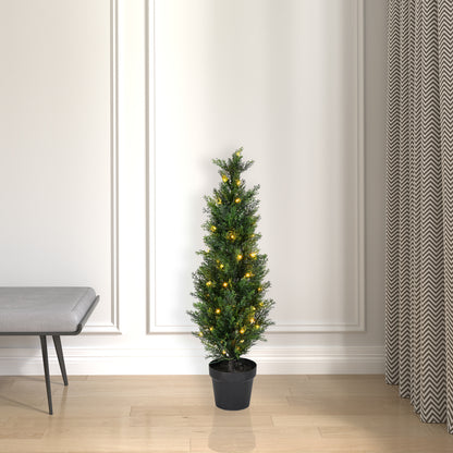 Vickerman 3' Artificial Potted Green Cedar Tree.