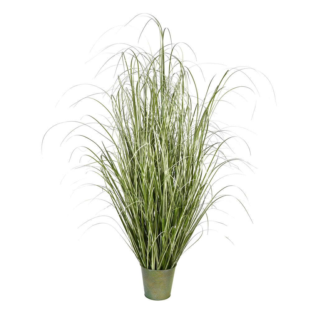 Vickerman 59" Artificial Potted Native Green Grass.