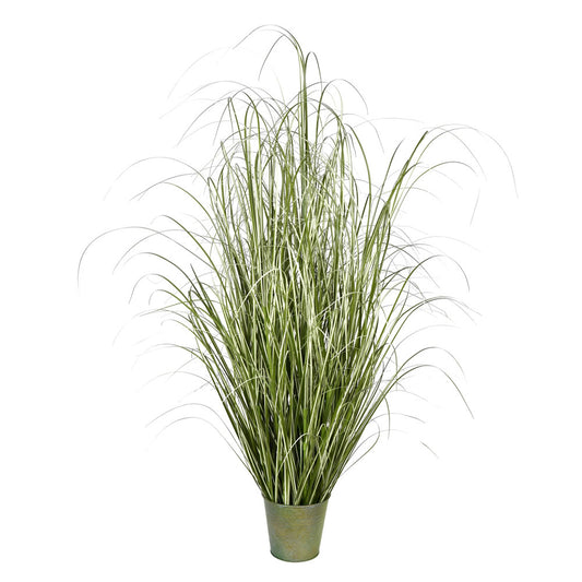 Vickerman 59" Artificial Potted Native Green Grass.