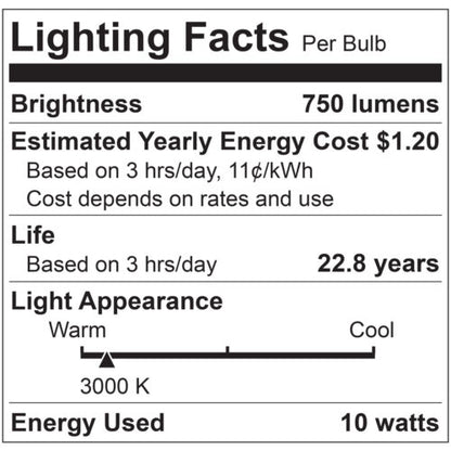 Sunlite 80942 LED PAR30 Long Neck Recessed Light Bulb, 9 Watt, (75W EQ), 850 Lm, Medium E26 Base, Dimmable, ETL Listed, 35 Degrees Beam Angle, Energy Star Certified, 3000K Warm White, 6 Pack