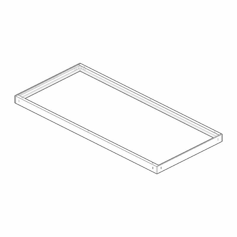 Westgate SurFace Mounting Frame For 2X4 Back-Lit Panel, Commercial Indoor Lighting, White Finish