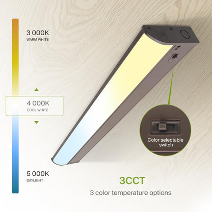 ASD Lighting LED Under Cabinet Bullnose 32" 16W 120V Dimmable CCT Selectable 3000/4000/5000K Hardwired, On/Off Switch, Oil Rubbed Bronze ETL Energy Star