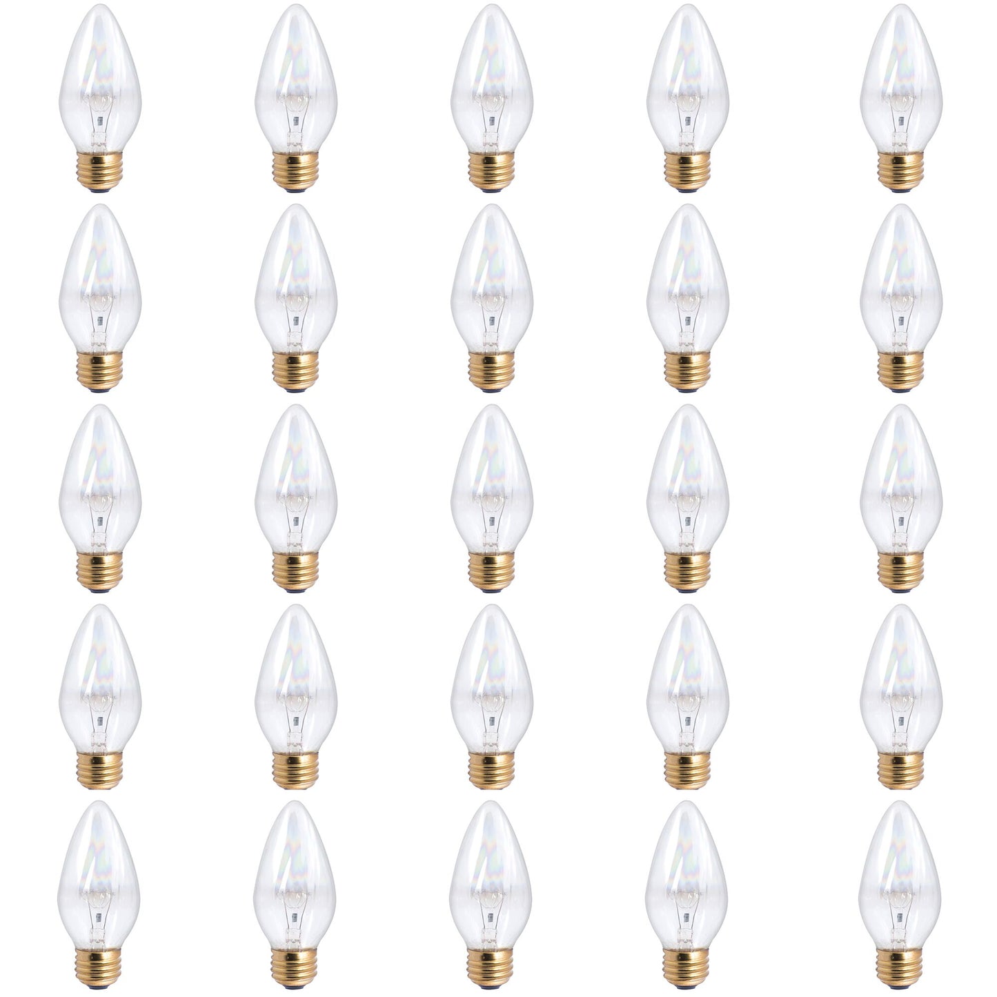 BULBRITE INCANDESCENT F15 MEDIUM SCREW (E26) 25W DIMMABLE LIGHT BULB 2700K/WARM WHITE 25PK (421125)