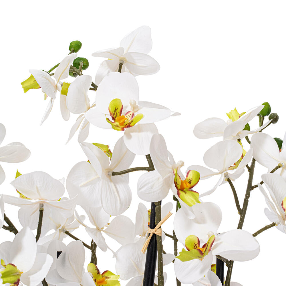 Vickerman 21" Artificial White Potted Orchid.