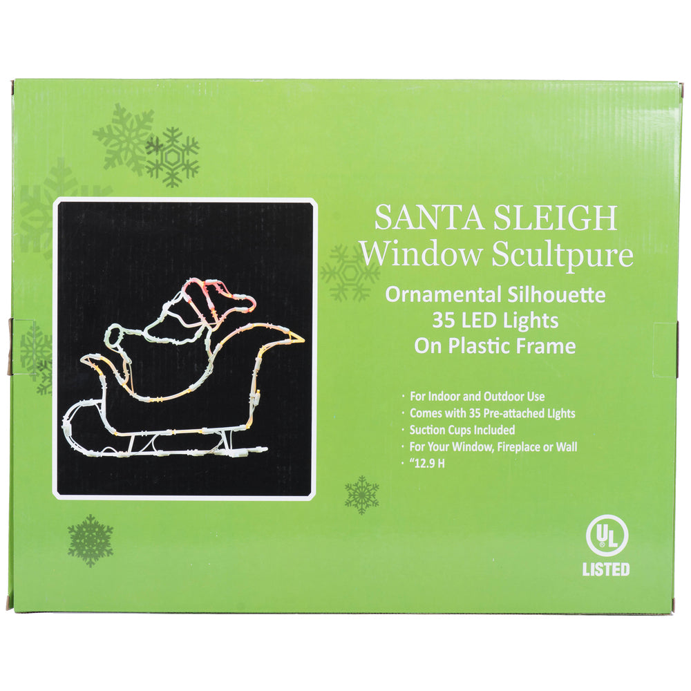Vickerman 18" Santa Sleigh Wire Silhouette with 35 LED Lights.
