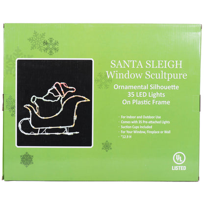 Vickerman 18" Santa Sleigh Wire Silhouette with 35 LED Lights.