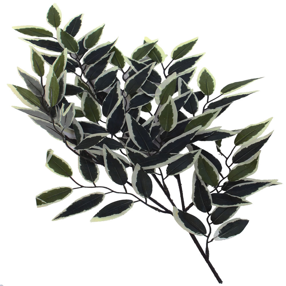 Vickerman 6' Artificial Varigated Smilax Deluxe Tree Gray Round Plastic Container.