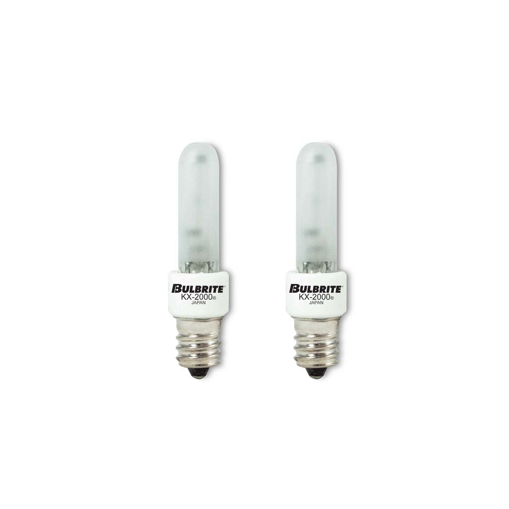 BULBRITE KRYPTON/XENON T3 CANDELABRA SCREW (E12) 60W DIMMABLE LIGHT BULB 2700K/WARM WHITE 2PK (473061)