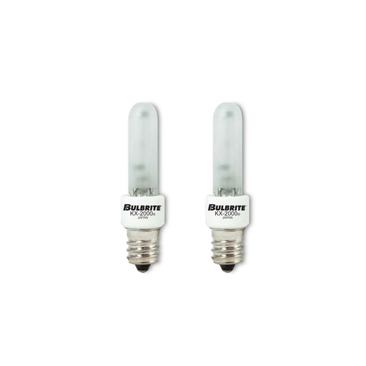 BULBRITE KRYPTON/XENON T3 CANDELABRA SCREW (E12) 60W DIMMABLE LIGHT BULB 2700K/WARM WHITE 2PK (473061)