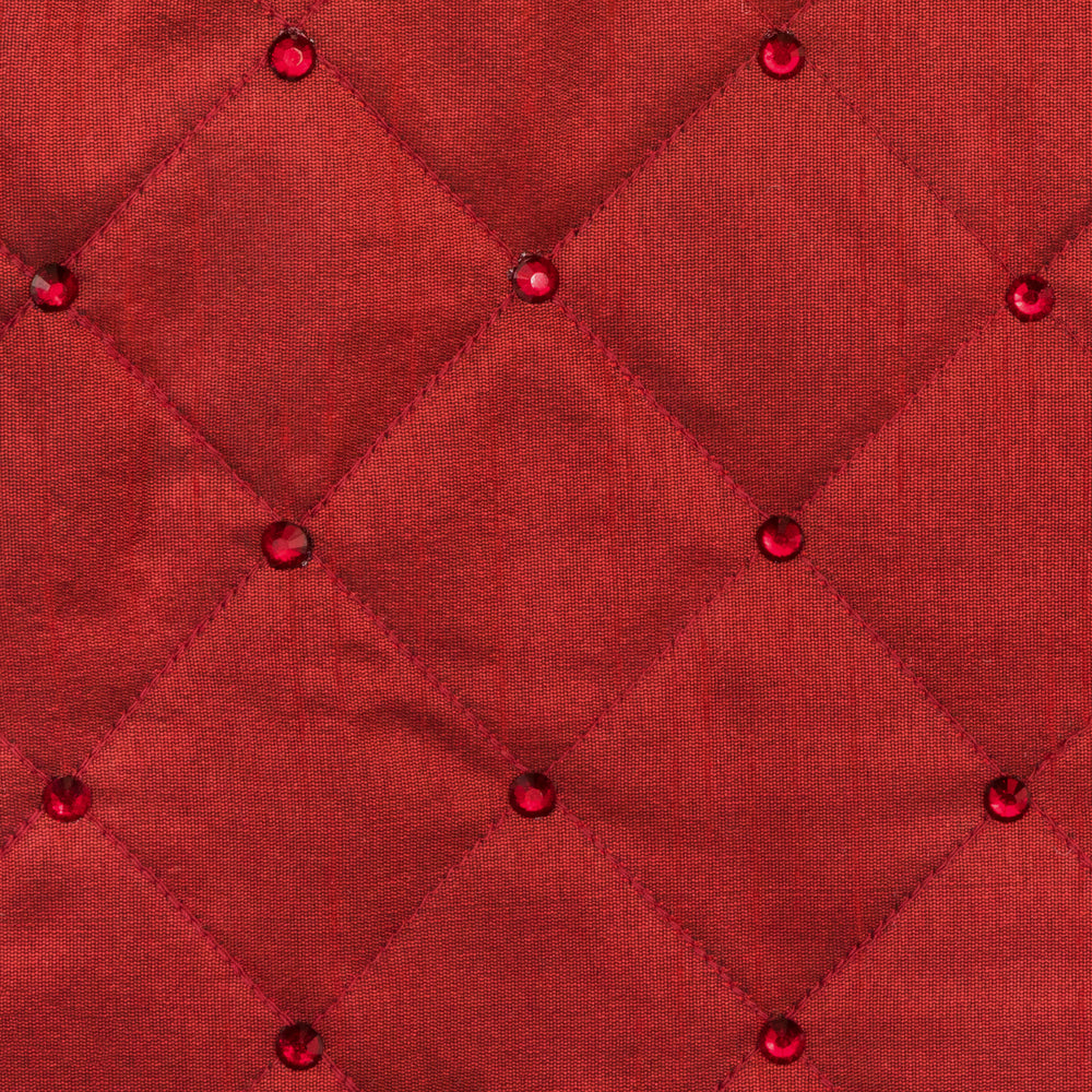 Vickerman 52" Burgundy Quilt Stitch Jewel Christmas Tree skirt