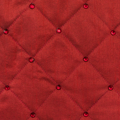 Vickerman 52" Burgundy Quilt Stitch Jewel Christmas Tree skirt