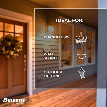 BULBRITE INCANDESCENT B10 MEDIUM SCREW (E26) 40W DIMMABLE LIGHT BULB 2700K/WARM WHITE 50PK (495040)