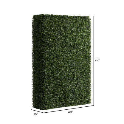 Vickerman 72" x 16" x 48" Artificial Boxwood Hedge.