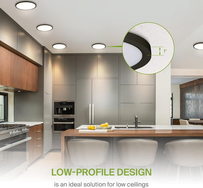 ASD Lighting LED Round Surface Mini Panel 9" 18W 120V CCT Selectable 3000/4000/5000K Dimmable Oil Rubbed Bronze ETL Energy Star 6pack