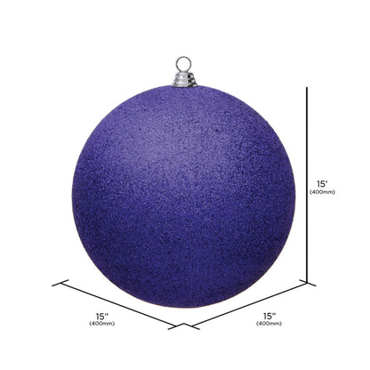 Vickerman 15.75" Purple Glitter Ball Ornament