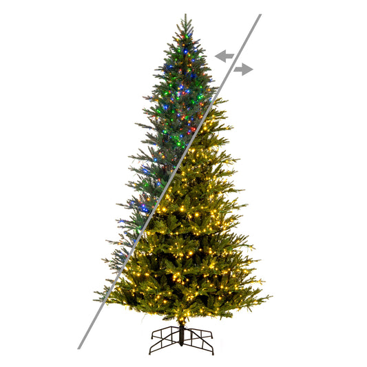 Vickerman 3' x 28" Kamas Fraser Fir Artificial Christmas Tree 3mm LED Color Changing Lights
