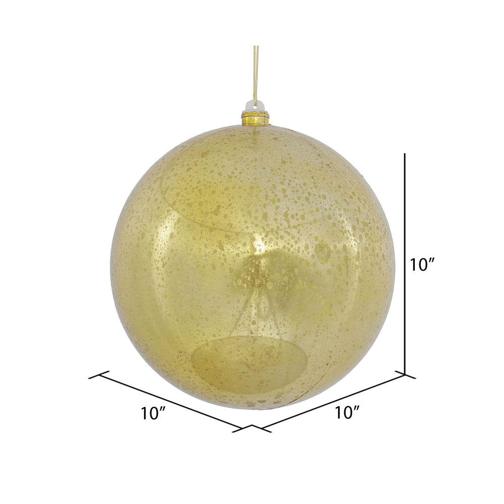 Vickerman 10" Gold Shiny Mercury Ball Ornament