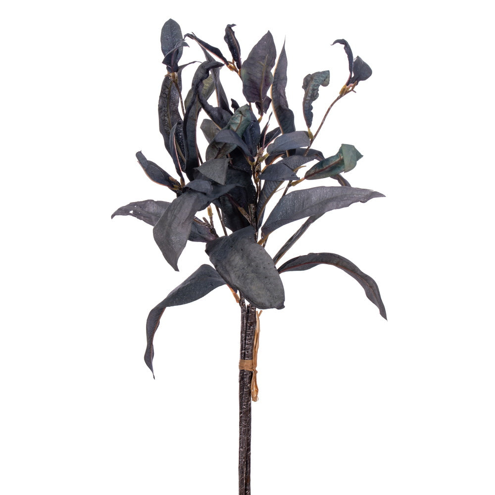 Vickerman 20" Blue Artificial Dried Leaves Bundle 2 per bundle.