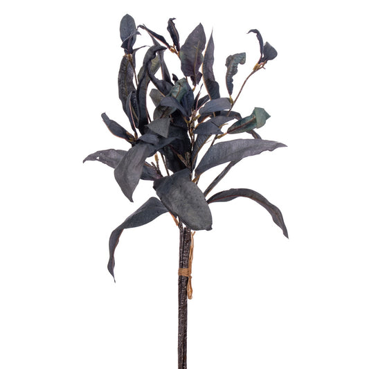Vickerman 20" Blue Artificial Dried Leaves Bundle 2 per bundle.