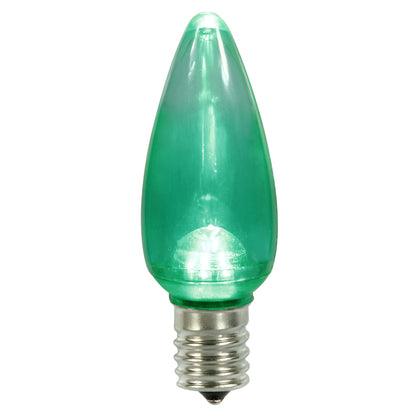 Vickerman C9 Transparent Plastic LED Green Dimmable Bulb bag of 25