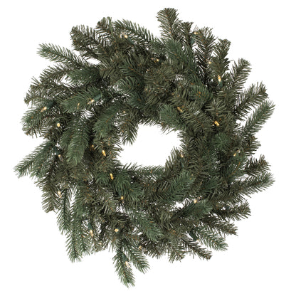 Vickerman 24" Colorado Spruce Artificial Christmas Wreath, Warm White LED Lights