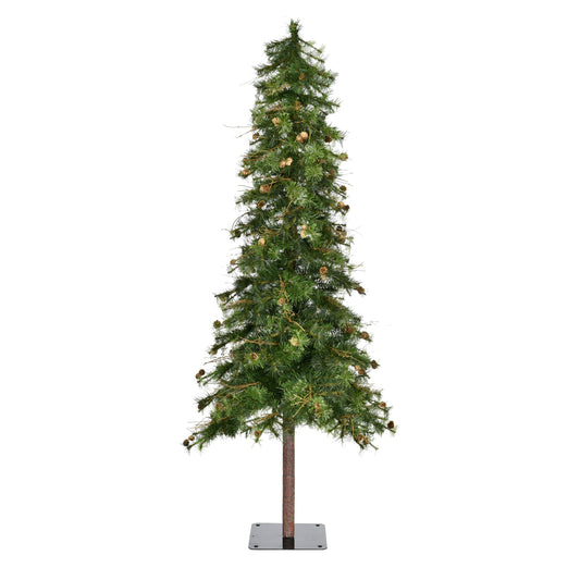 Vickerman 7' Mixed Country Alpine Artificial Christmas Tree Unlit