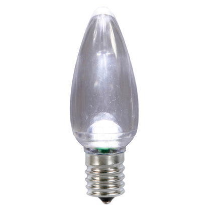 Vickerman C9 Twinkle Transparent Plastic LED Cool White Dimmable Bulb 25 per bag