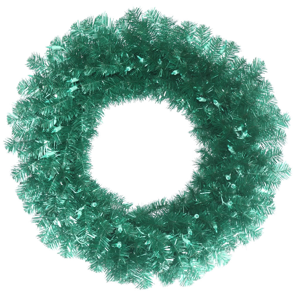 Vickerman 30" Teal Pine Artificial Wreath with 240 PVC tips.