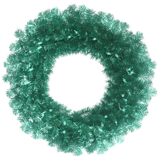 Vickerman 30" Teal Pine Artificial Wreath with 240 PVC tips.