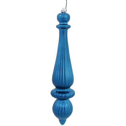 Vickerman 14" Turquoise Matte Finial Drop Ornament Pack of 2