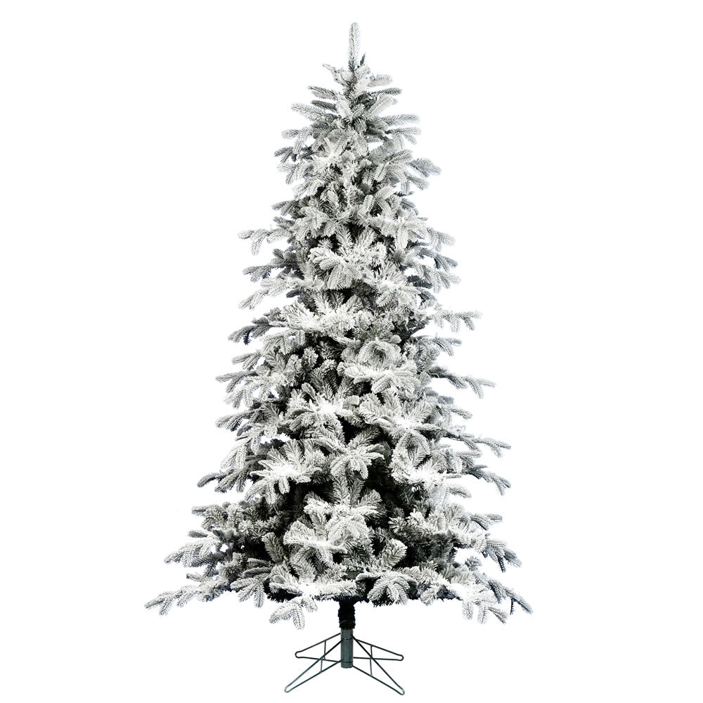 Vickerman 6.5' x 48" Flocked York Spruce Artificial Christmas Tree Unlit.